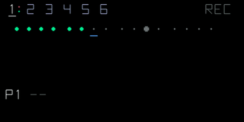 Dots with recording off and the slot playing