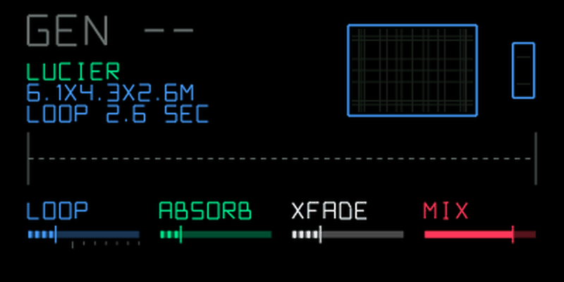 In a room page 2 with Loop, Absorb, Crossfade and Mix.