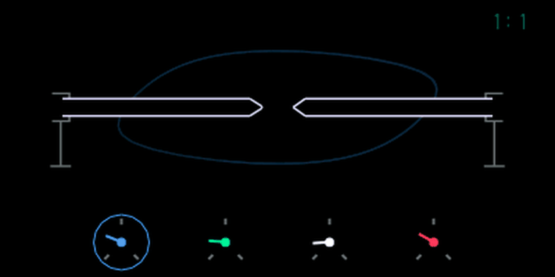 Arc page 2 with the second lamp ratio 1:1 and four dials