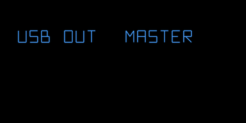 USB OUT set to MASTER