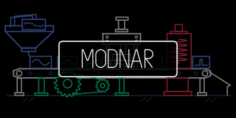 Randomiser MODNAR history panel over the restored synth page.