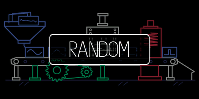 Randomiser RANDOM panel over the Wavetable synth page.